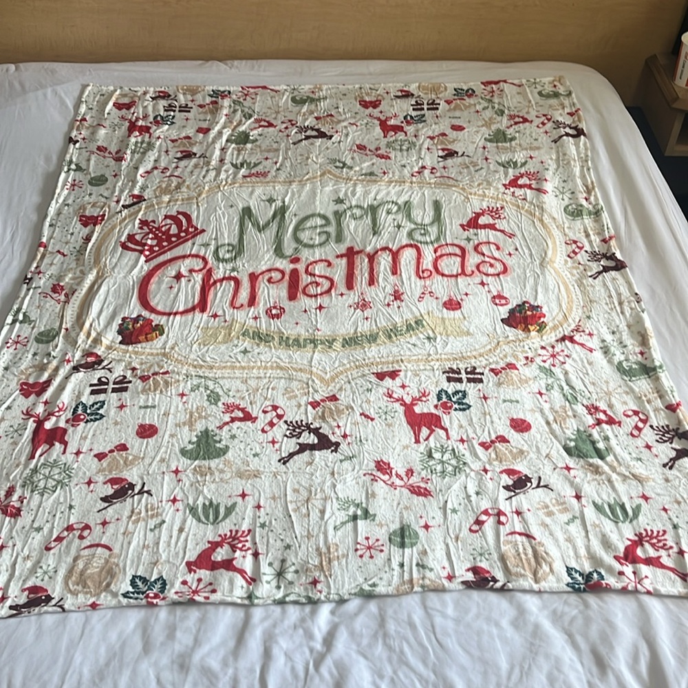 Festive Christmas Blanket - Red and Green NWT